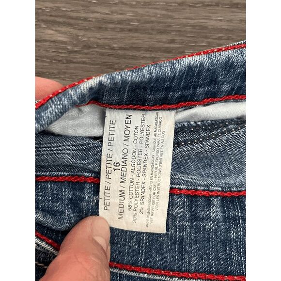 Gloria Vanderbilt Jeans Blue Bootcut Jeans Size 16P Mid Rise Denim Pockets - Picture 3 of 10